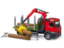 Bruder MB Arocs Přepravník na dřevo s hydraulickou rukou 1:16